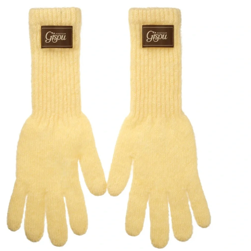 GISOU YELLOW HOLIDAY SEASON GLOVES NEW